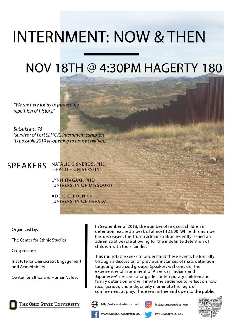 Internment Now and Then flyer
