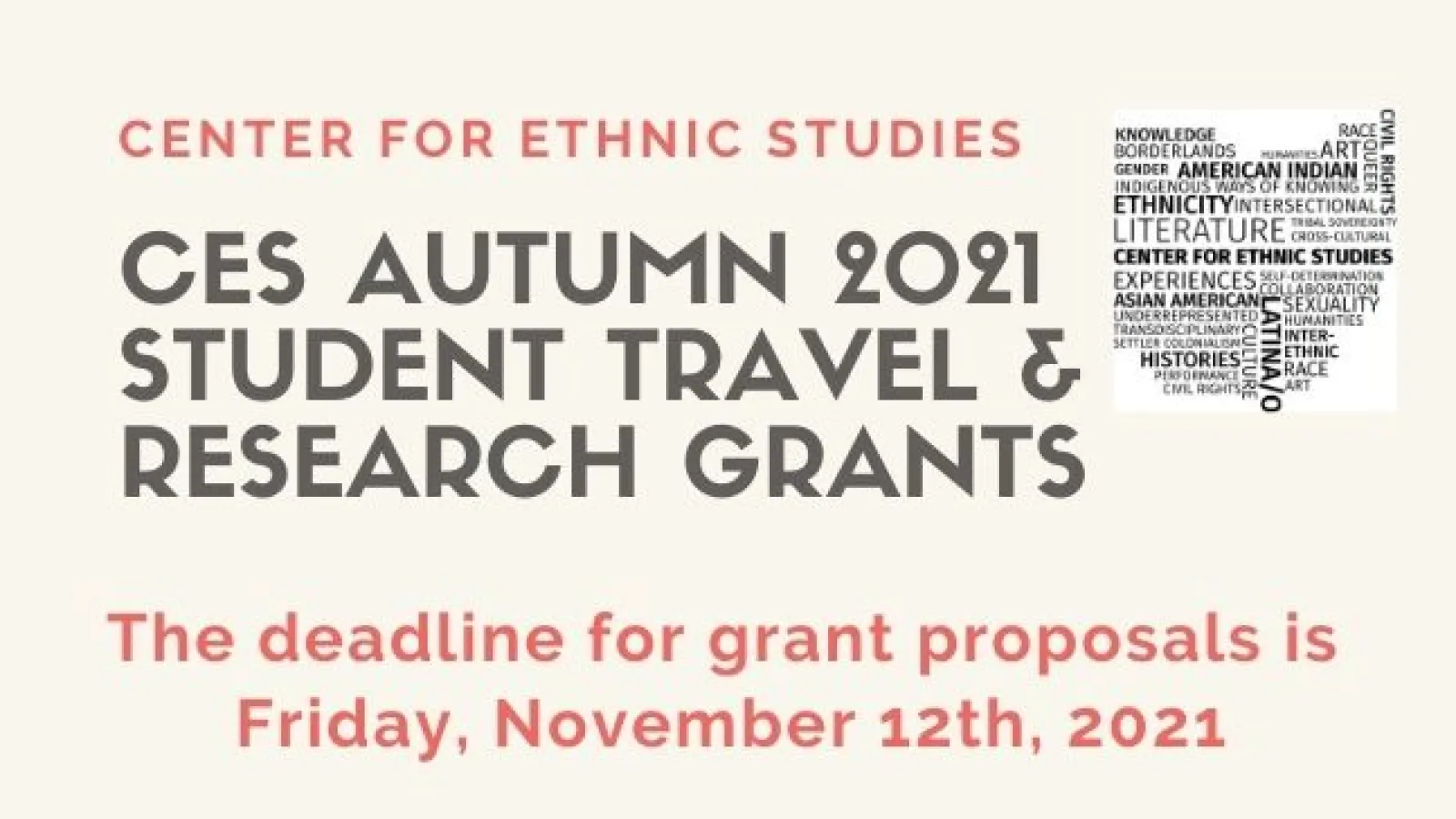 CES Student Travel and Research Grants Flyer
