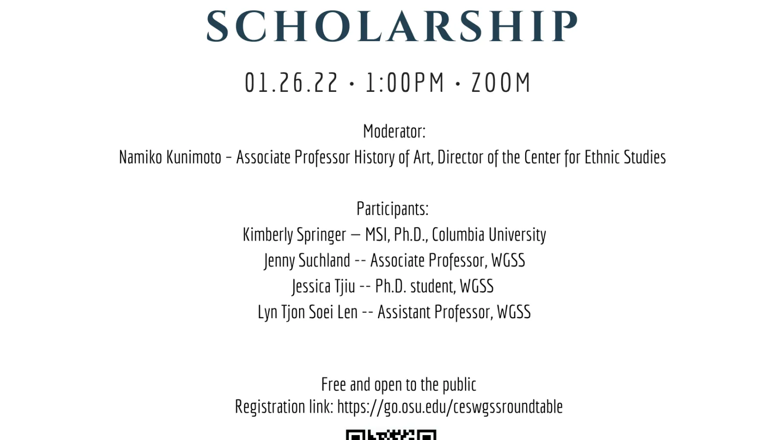 CES/WGSS roundtable flyer