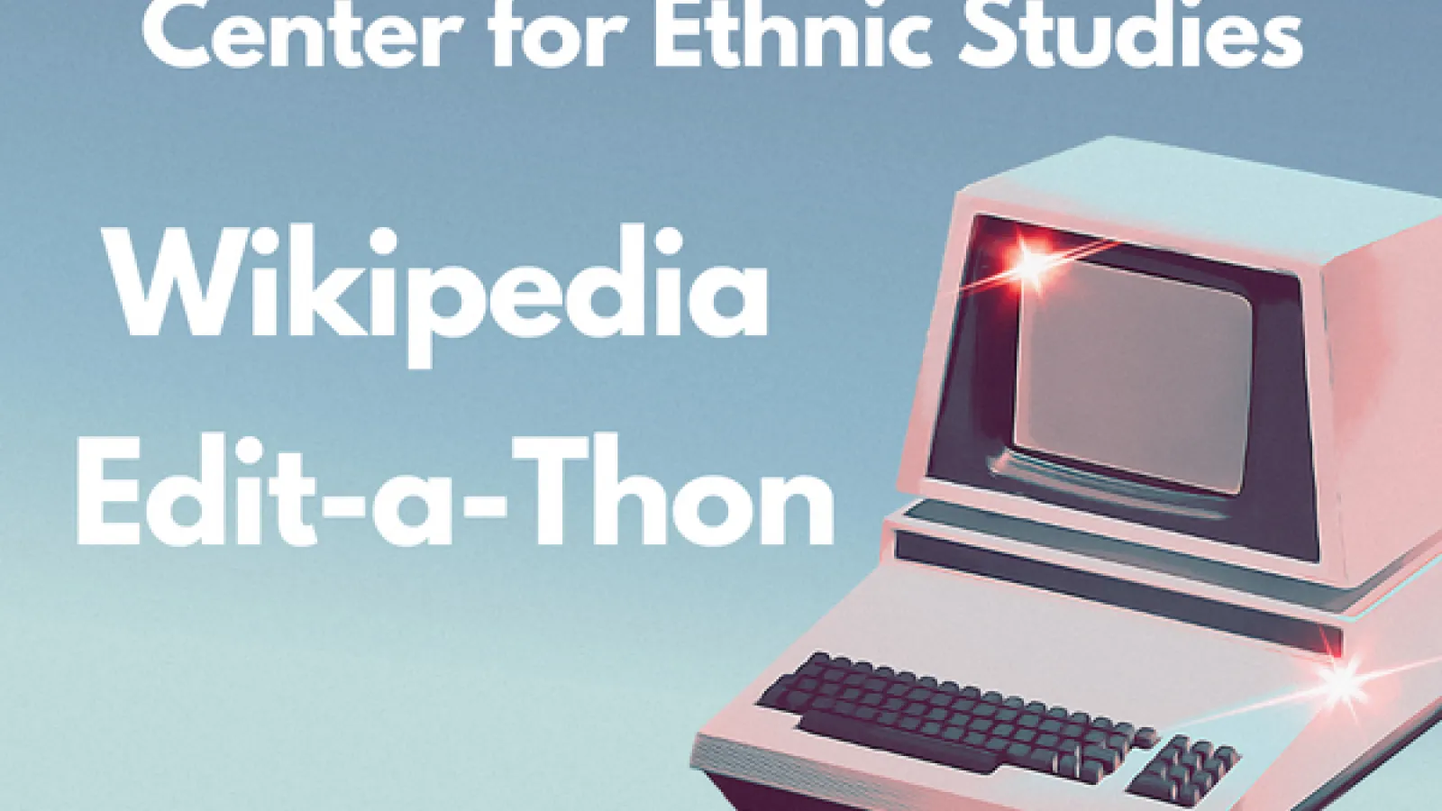 Logo with 1980s era computer