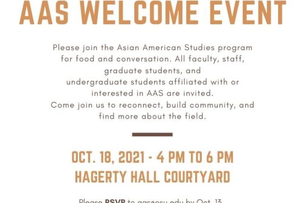 AAS welcome event flyer