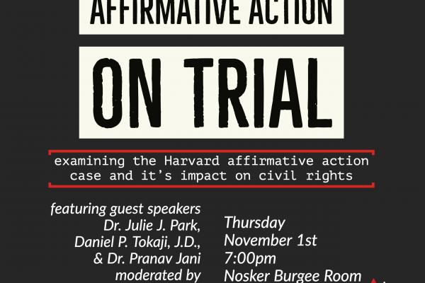 Affirmative Action on Trial CES event in Autumn 2018